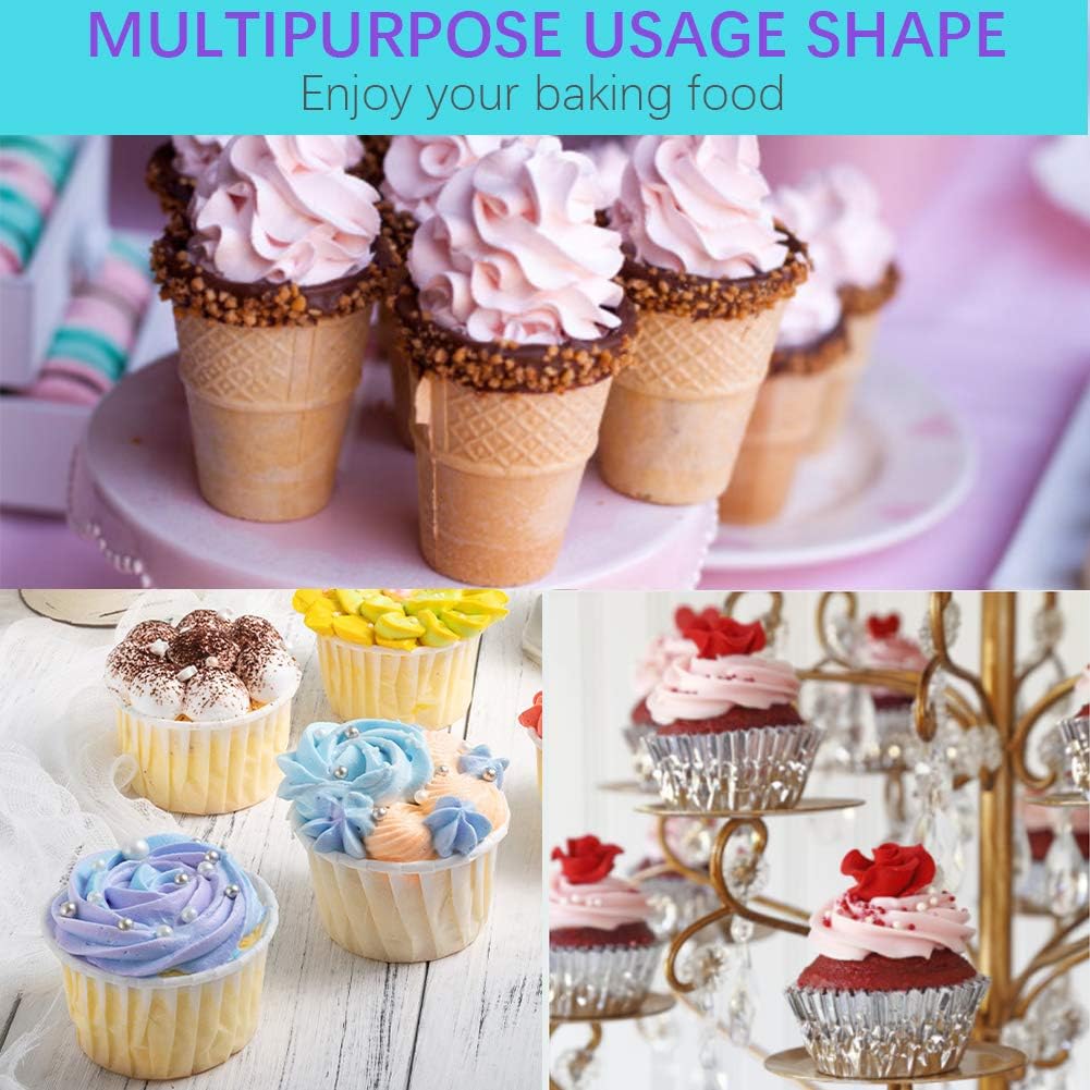 Piping Bags and Tips Set, Cake Decorating Kits with 14 Stainless Steel Baking,2 Reusable Silicone Pastry Bags,3 Icing Smoother, 2 Couplers,2 Ties&2 Cupcakes for Baking Decorating Cake,25 Pcs