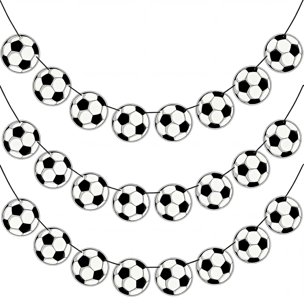 Soccer Birthday Party Decorations - 24PCS Soccer Party Banners for 2026 World Soccer Cup Merchandise | Soccer Party Decorations Hanging Backdrop for Birthday Party Home Classroom Favor Supplies Decor