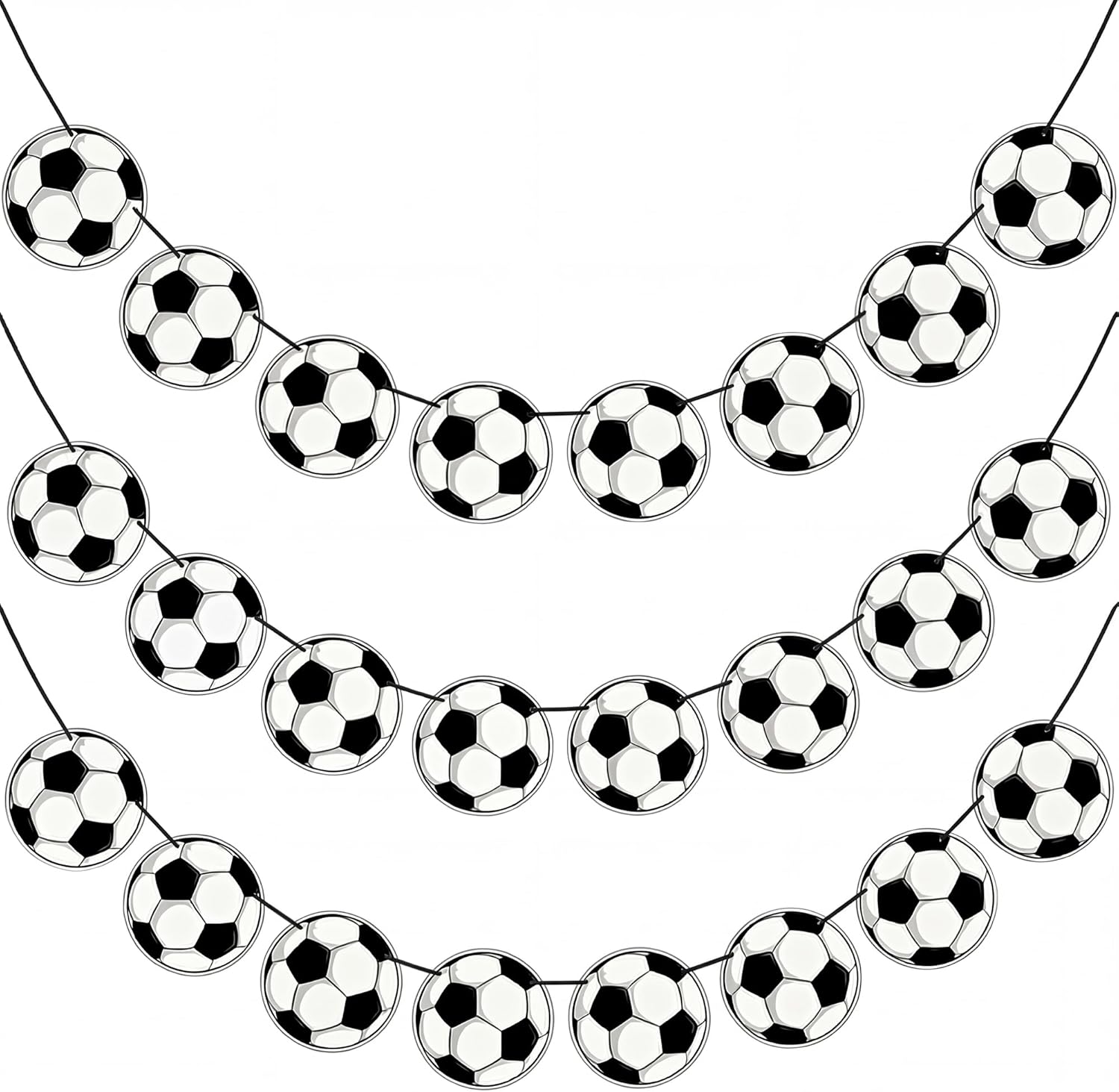 Soccer Birthday Party Decorations - 24PCS Soccer Party Banners for 2026 World Soccer Cup Merchandise | Soccer Party Decorations Hanging Backdrop for Birthday Party Home Classroom Favor Supplies Decor