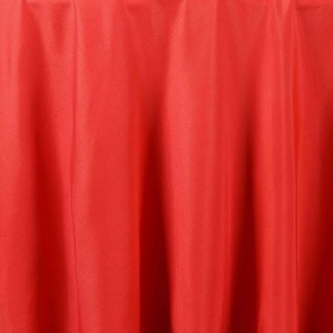 Efavormart Round Tablecloth, 90 Inch Stain & Wrinkle Resistant Washable Table Cloth, Decorative Polyester Fabric Table Cover for Banquet, Wedding, Dining- Red