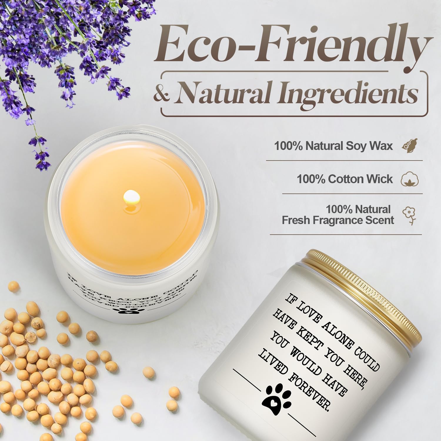 Pet Memorial Gifts for Loss of Dog Cat, Sympathy Gift for Pets Loss, Dog Bereavement Cat Memorial Candle, Remembrance Present in Memory of Cat, Passing Away Condolence Presents for Friends Pet Owner