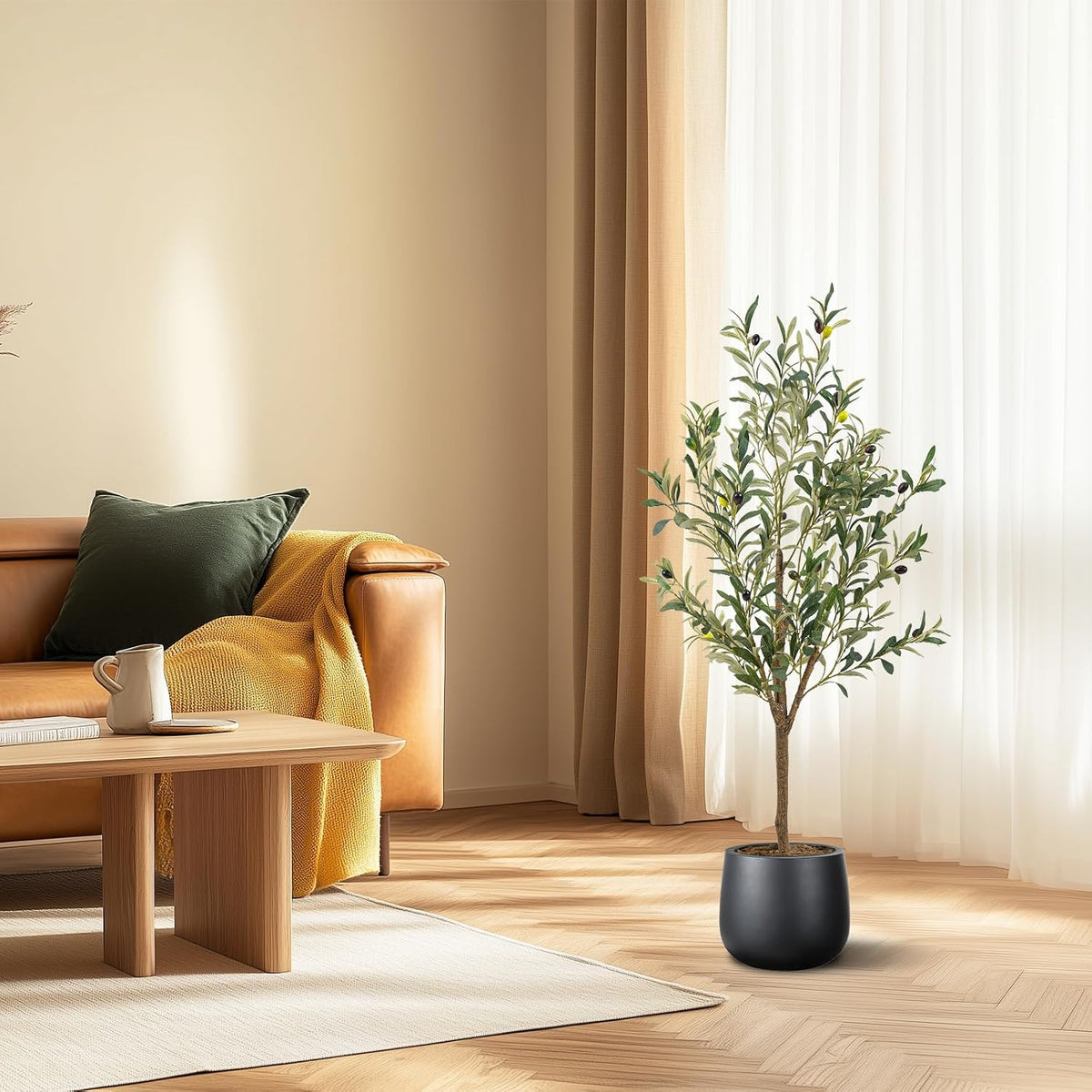 artificial fake olive tree 4ft 1pack faux olive on a desk or shelf