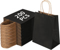 joybe 200 pack 8x4.75x10 inch medium black kraft, main product view
