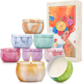 Candles, Scented Candles Gift Set for Women, 8 Pack Fruity Floral Soy Wax Aromatherapy Candles, Travel Tin Candles in Artist Gift Box, Birthday Gifts for Mom, Wife, Sister, Friend, Housewarming