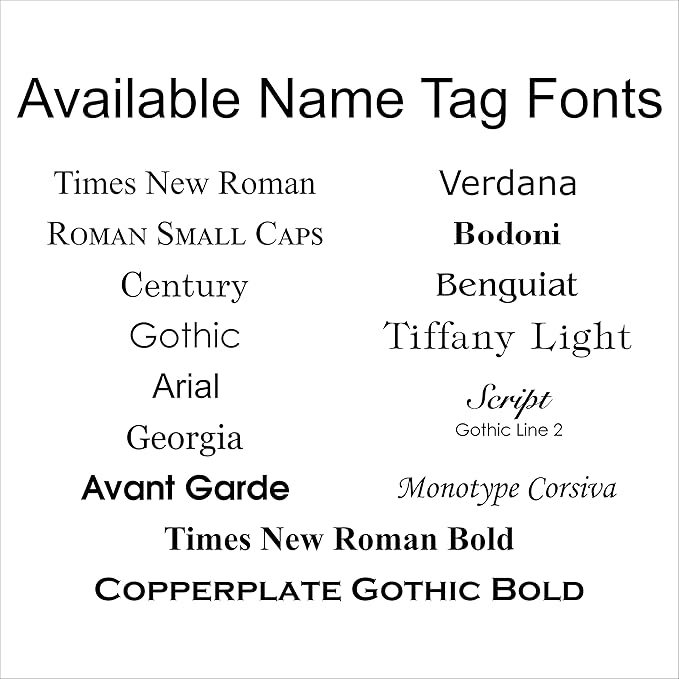 Custom Engraved Name Badges with Pin or Magnet Backing, 1" x 3" - Personalized Acrylic Name Tag with 15 Font Options and 21 Color Options - 10 Tags