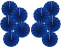 Blue Birthday Decorations,DIY Blue Paper Fans Hanging Decoration ,Party Decorations for Adults 8in, Royal Blue Birthday Decorations,Baby Shower Decorations 30 Color DIY Set (Navy Blue)
