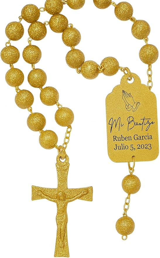 Mi Bautizo Baptism Christening Personalized Thank You Tags 20 pcs - More Colors Available (pink shimmer)
