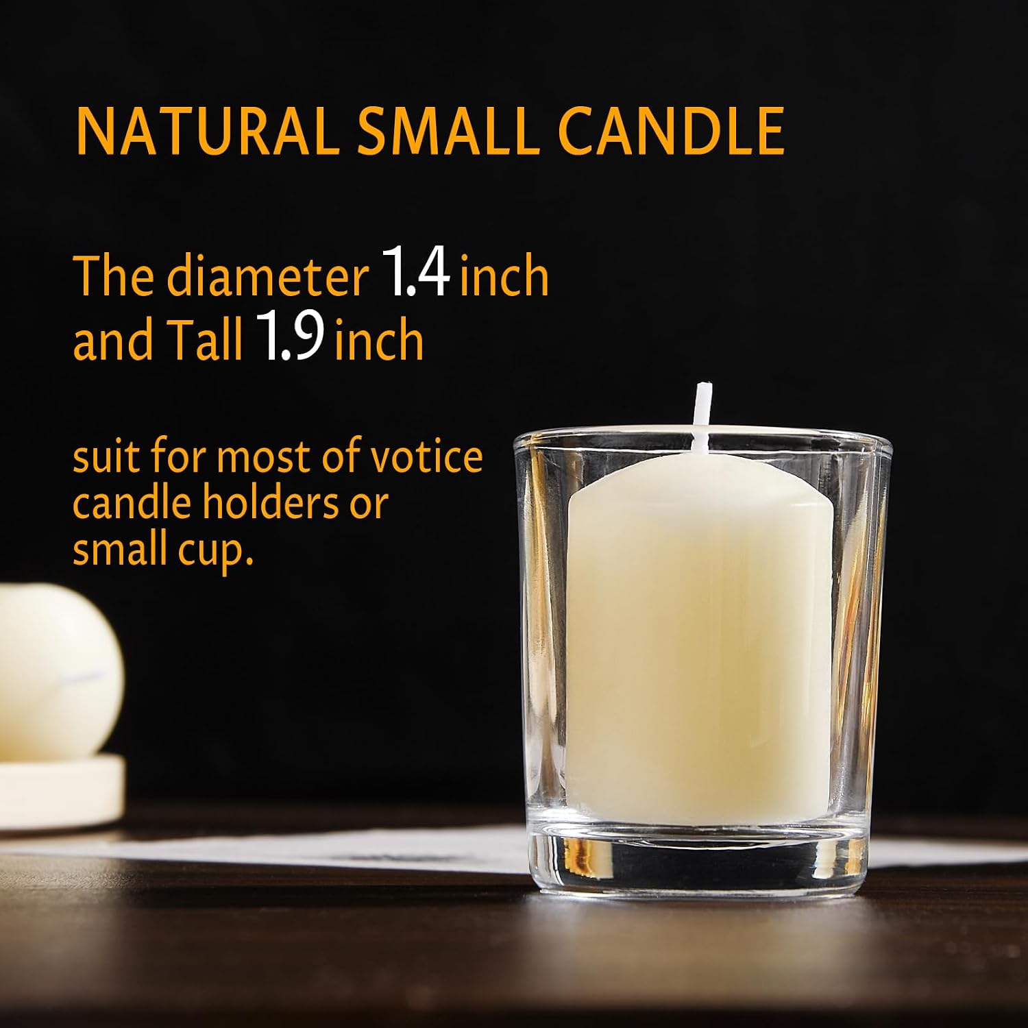 TELOSMA Natural Beeswax Candles Drippless - Smokeless Pure Beeswax Votive Candles - Mini Beeswax Pillar Candle for Home, Restaurants, Parties Decorations -Pack of 12, Off White