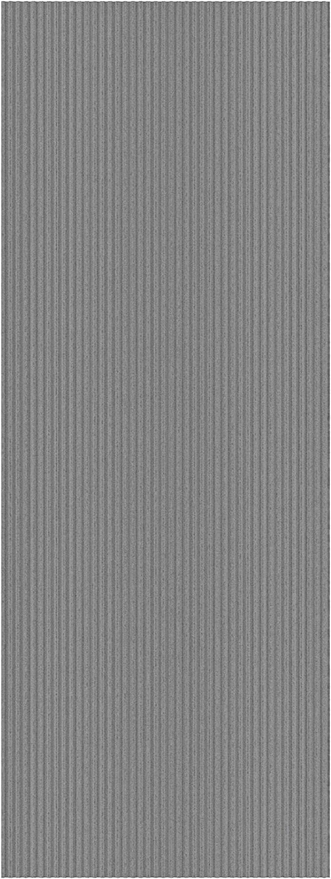 Ottomanson 2' x 8' Hallway Runner with Scraper Pile - Extra Durable Non-Slip Rug Mat for Indoor & Outdoor Use - Ideal for Kitchen, Entryway, Patio & Garage - High-Traffic Carpet, Gray