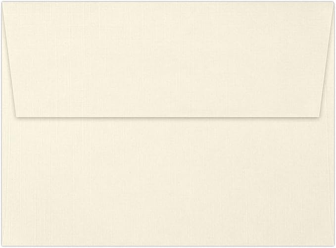LUXPaper A7 Invitation Envelopes | Peel & Press | 5 1/4" x 7 1/4" | Natural Linen | 80lb. Text | 250 Qty