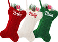 Ulico Custom Dog Christmas Stocking, Personalized Christmas Stocking for Dogs, Bone Shape Dog Stocking Christmas Large Pet Stockings Hanging Dog Christmas Stocking for Dogs Cats Pets (1 Pcs)