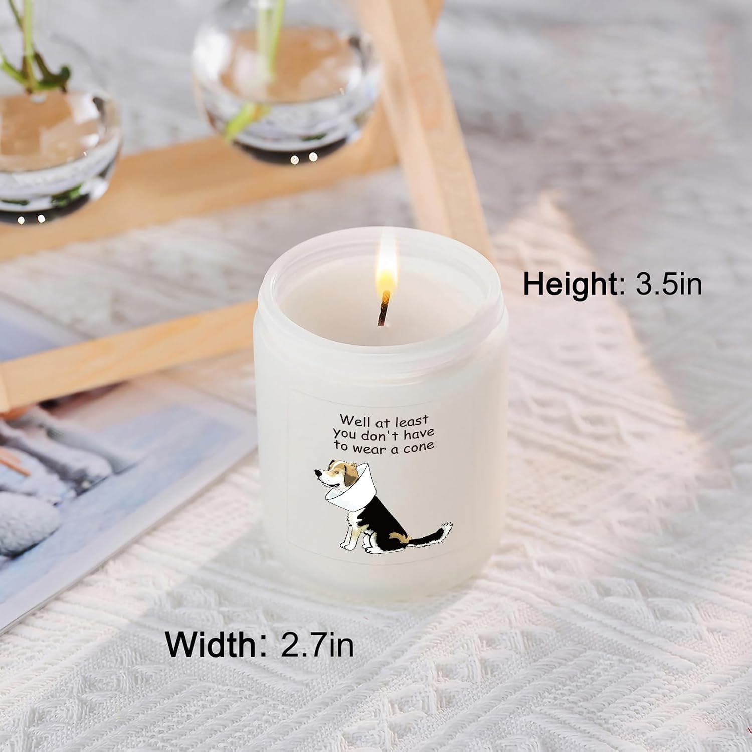 Get Well Soon Gifts for Women Men, Funny After Surgery Recovery Feel Better Encouragement Gifts for Dog Lover Dog Mom Dad - Lavander Scented Candles