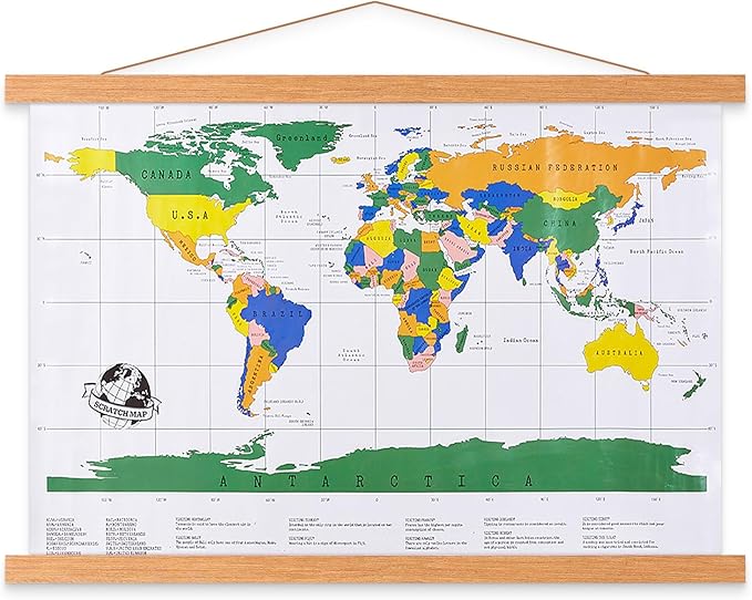 Magnetic Poster Hanger, 37x28 37x40 37x25 Poster Frame Wood Wooden Magnet Print Posters Dowel Scroll Hanger Hangers Hanging Kit for Walls Map Canvas Artwork (Teak Wood, 37")