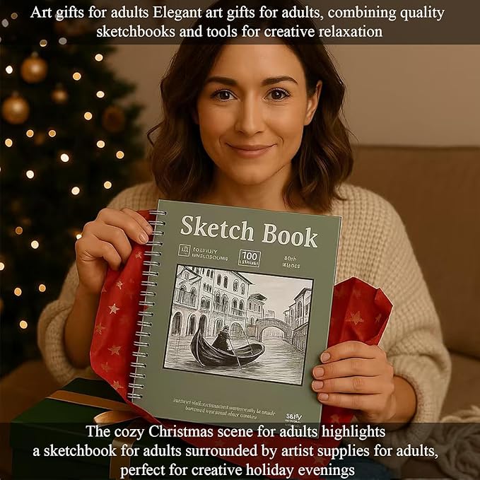 Sketch Book 5.5 X 8.5 inch, Artist Sketch Pad (Pack of 3), 300 Sheets (68lb/100gsm) Spiral Bound Sketchbook, 100 Sheets Each, Acid Free Drawing Paper, Suitable for Adults & Teens