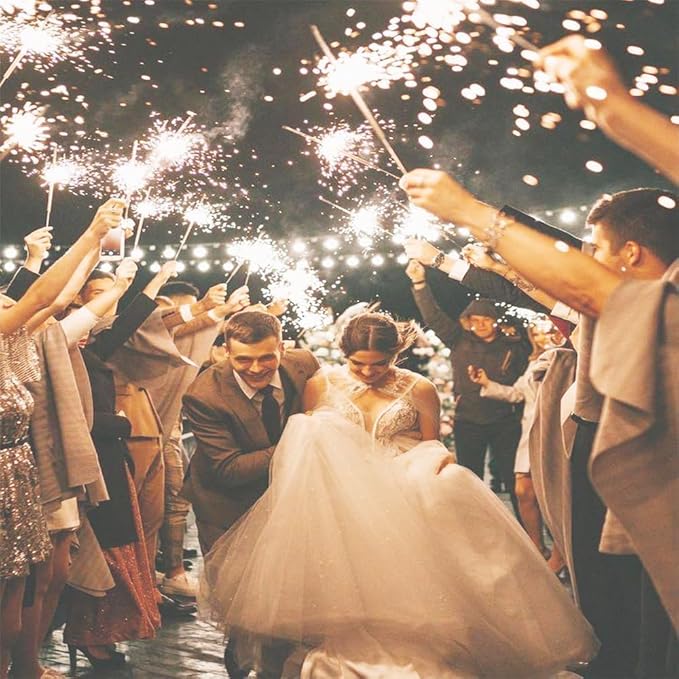 80PCS 12-Inch Fairy Wedding Wands with Labels Sparkler – Send-Off Accessories for Weddings, Farewell Parties & Graduations – Arrives in 3–5 Days