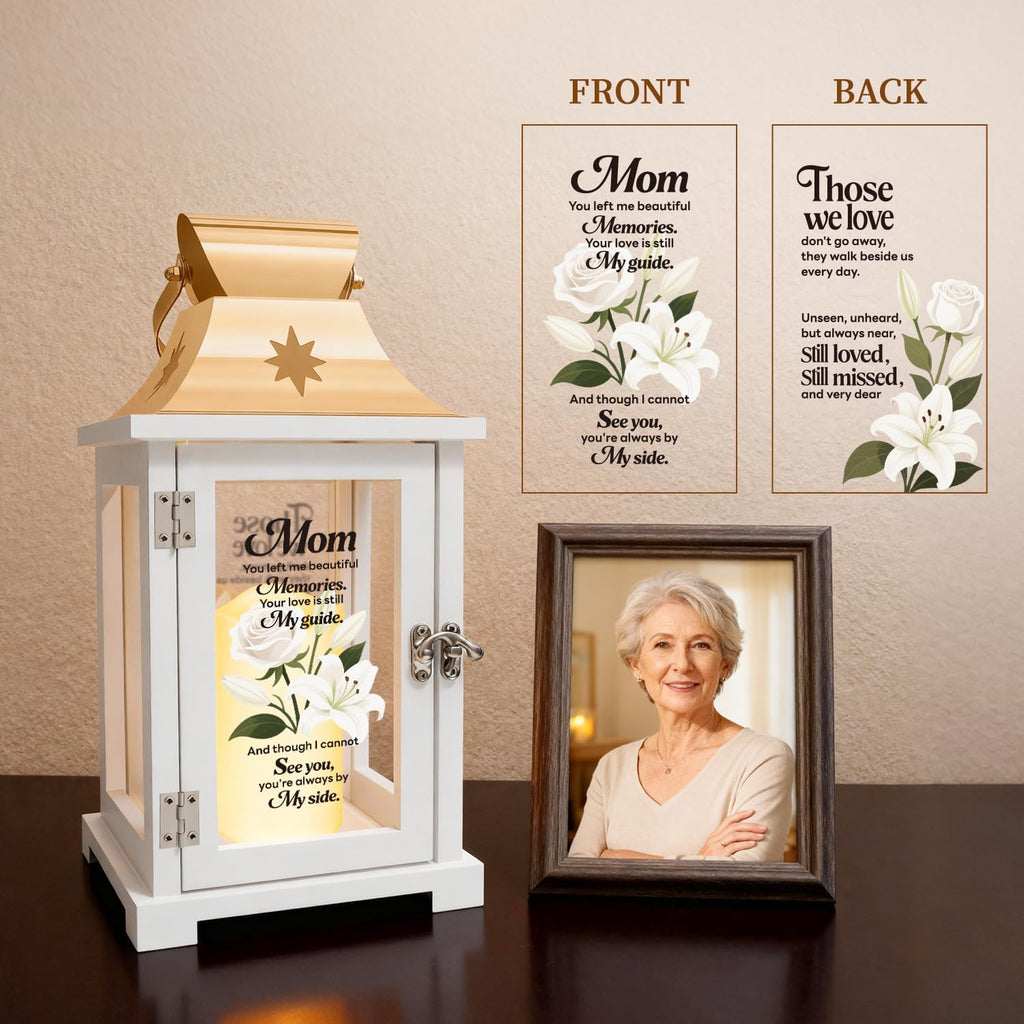 Memorial Lantern, Sympathy Gifts for Loss of Mom, Memorial Gifts, Bereavement Gifts, Celebration of Life, Funeral Lantern for Loss of Mom