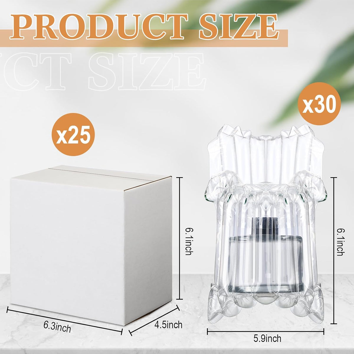 25 Sets 48 Sets Mug Boxes with Bubble Pouches, White