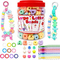 kasmena 420pcs chunky large letter beads diy keychain, main product view
