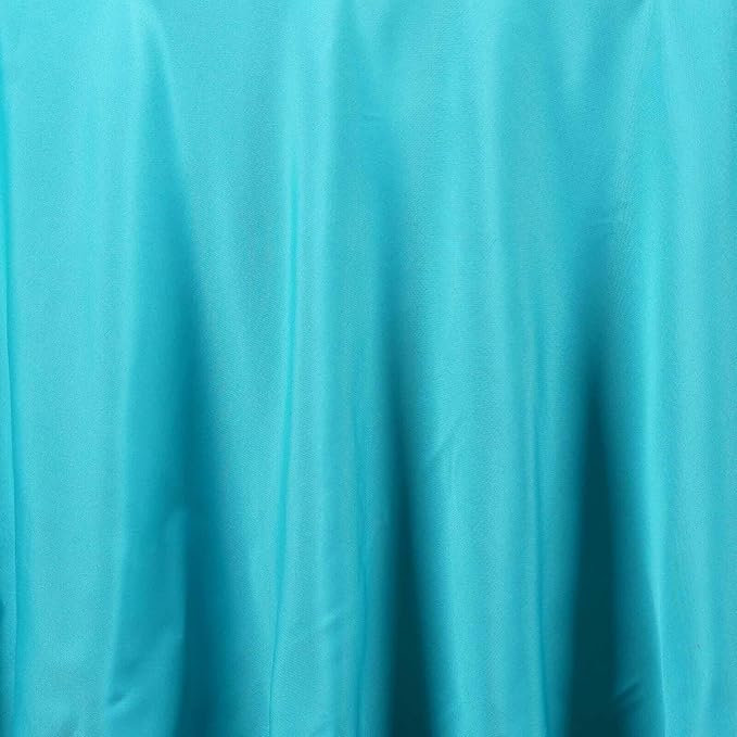 Efavormart Round Tablecloth, 90 Inch Stain & Wrinkle Resistant Washable Table Cloth, Decorative Polyester Fabric Table Cover for Banquet, Wedding, Dining- Turquoise