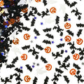 Halloween Party Table Scatter Glitter Foil Confetti - Pumpkin, Witch, Bat Metallic Sequins Plastic Sprinkles for Baby Shower Decoration, 60g