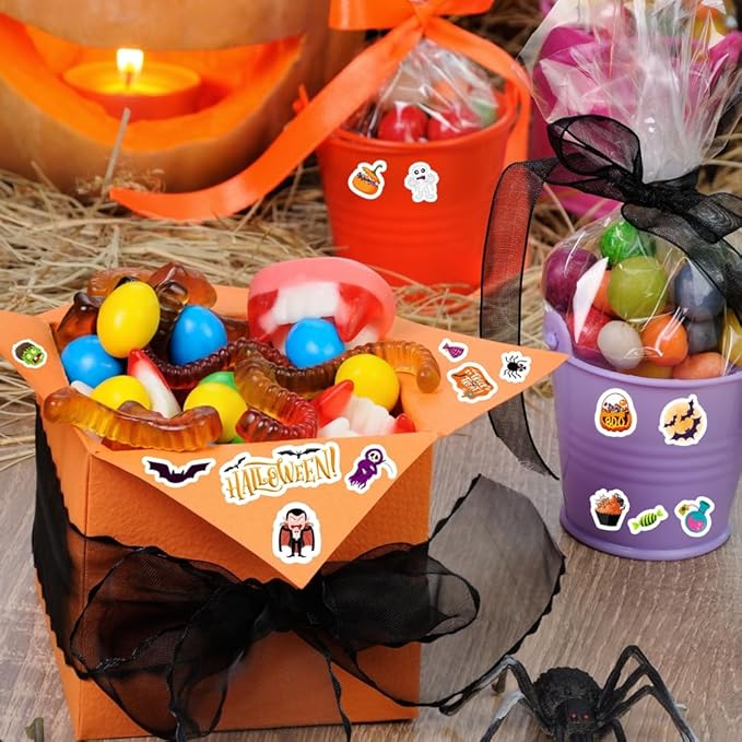 36 Sheets Halloween Stickers, Halloween Stickers for Kids Treat Bags Classroom Crafts Gifts Decorations, Halloween Party Favors, Trick or Treat Party Supplies