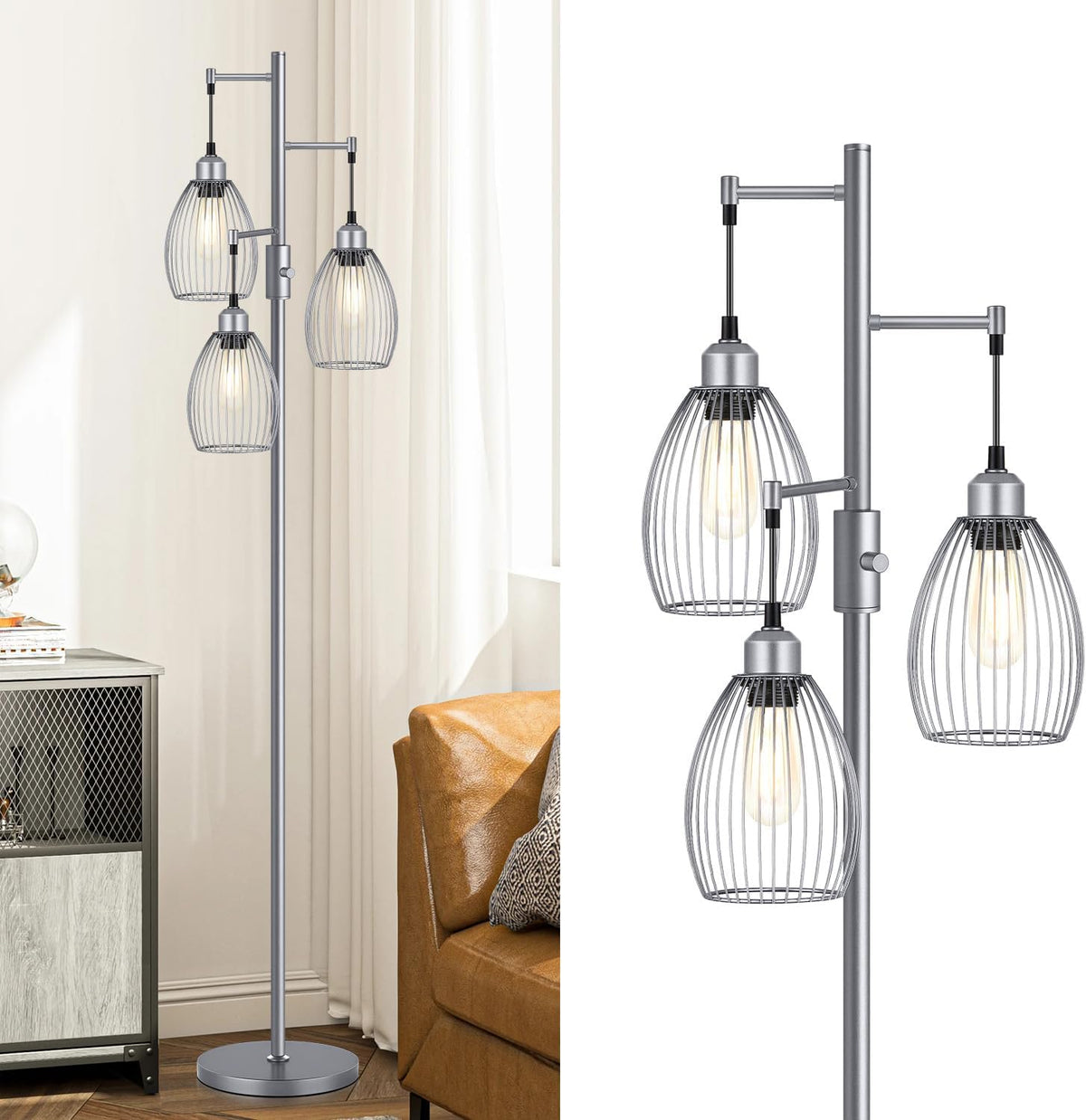 torondo dimmable industrial floor lamps for living room, main product view