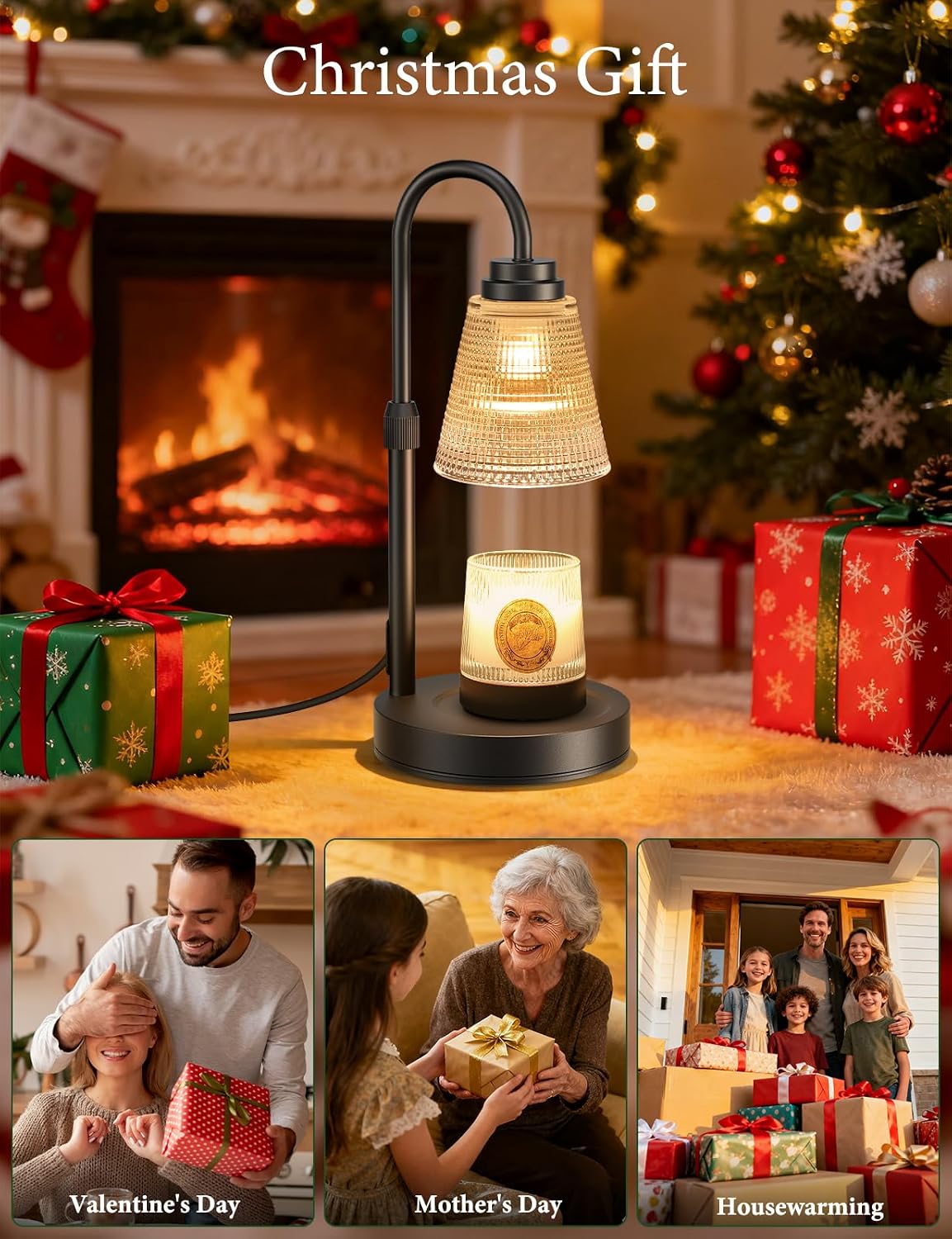 Candle Warmer Lamp with Timer Dimmable, Adjustable Height Wax Melts Warmer for Jar Candles, Housewarming, Birthday, for Women and Mom, Home Decor