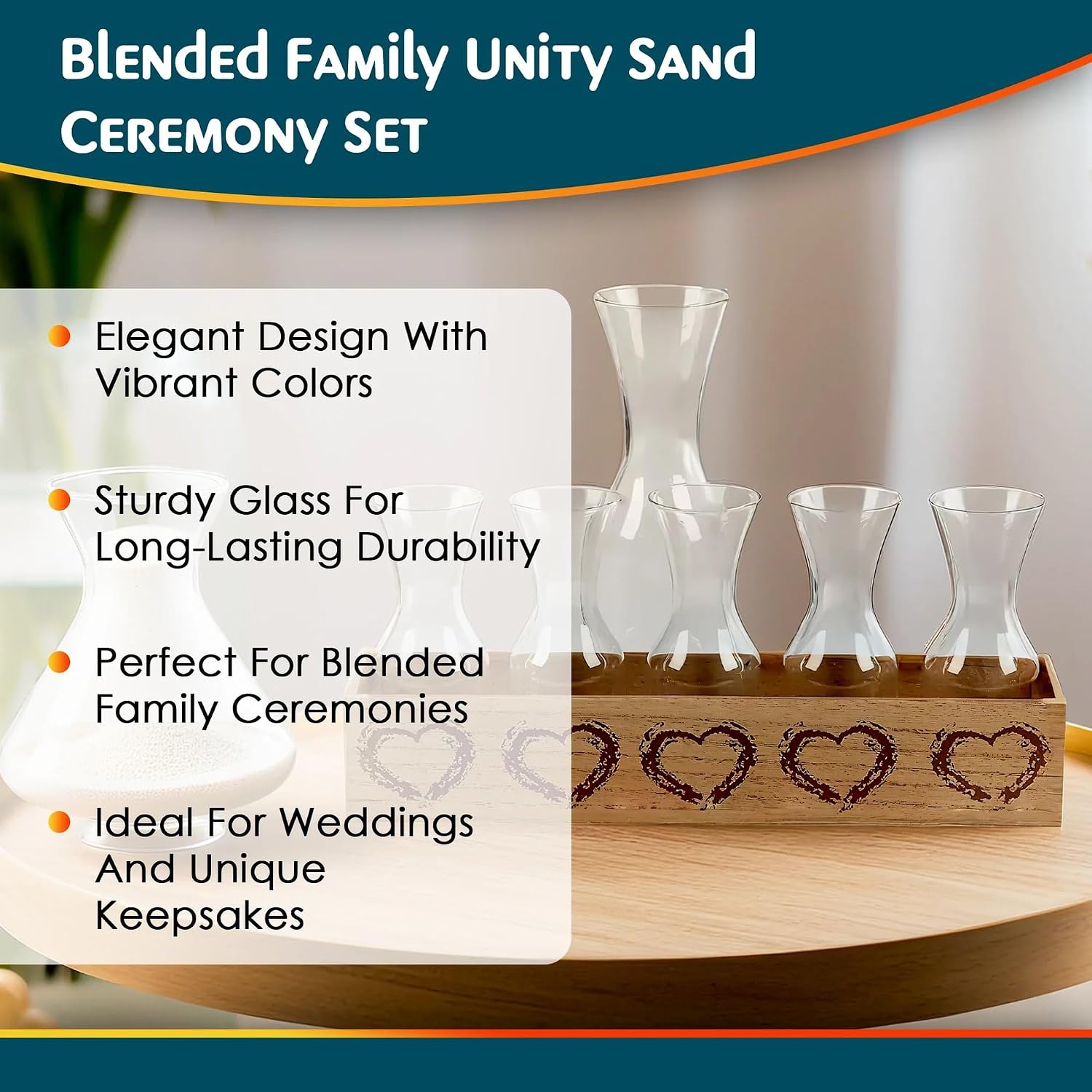 Fun Express Blended Family Unity Sand Ceremony Set - 7 Pieces