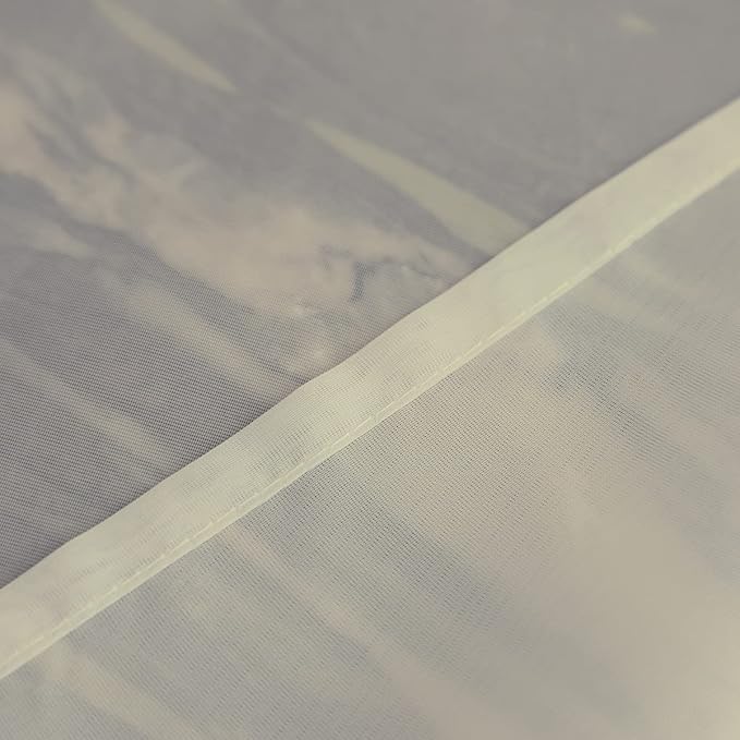 Window Beige Sheer Curtains 72 Inches Long 2 Panels Sheer Curtain Basic Rod Pocket Panel for Bedroom Children Living Room Yard Kitchen (Beige, 52" W x 72" L | 2 pcs)