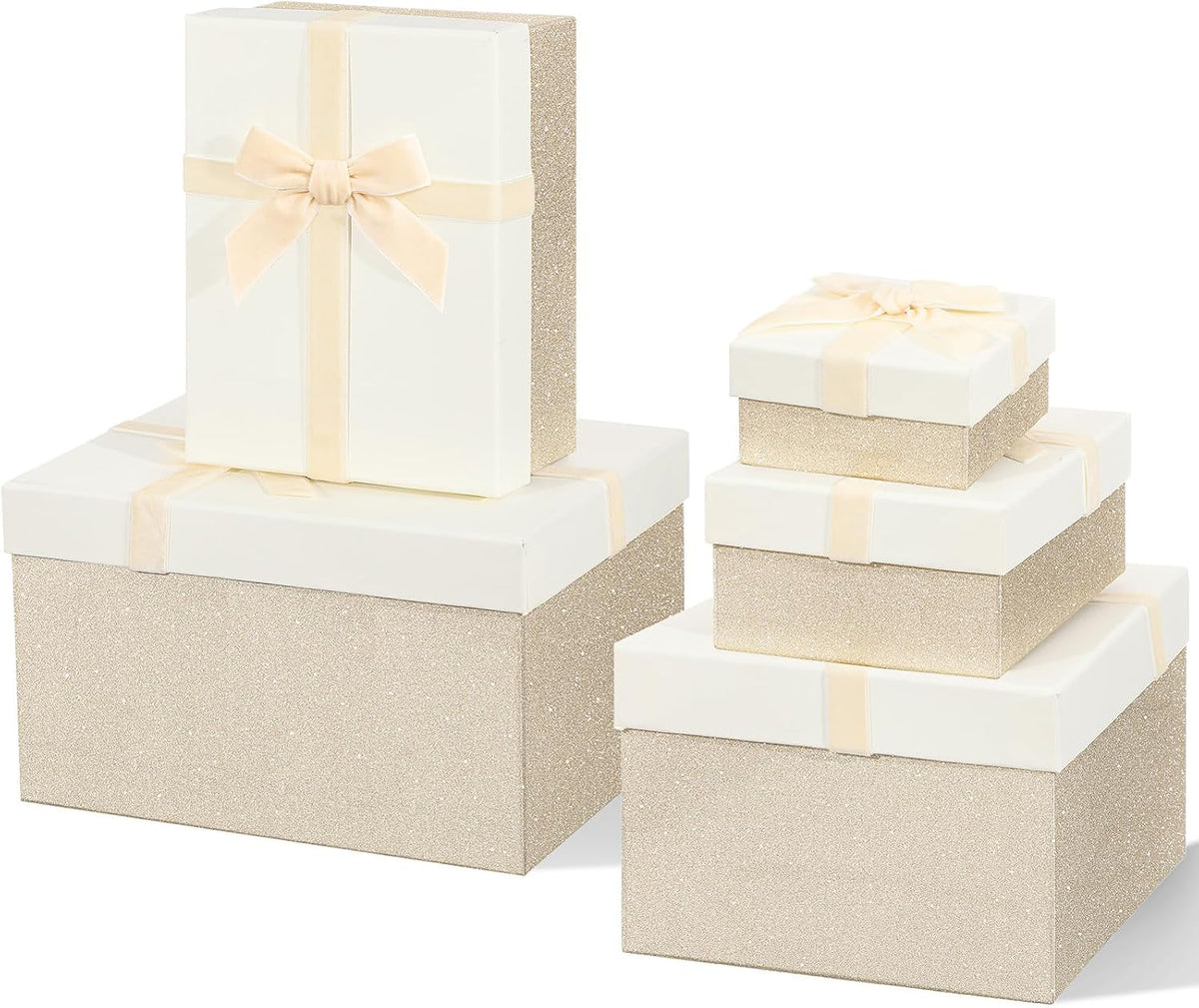 cholemy 5 pcs christmas nesting gift box with, main product view