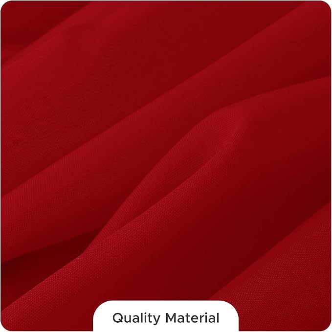 Fitable 8 Pack Round Tablecloths: Stain Resistant Wrinkle Free Circle Table Clothes, Washable Reusable Polyester Table Covers for Wedding Christmas Party Birthday Banquet Reception(Red, 120 Inch)