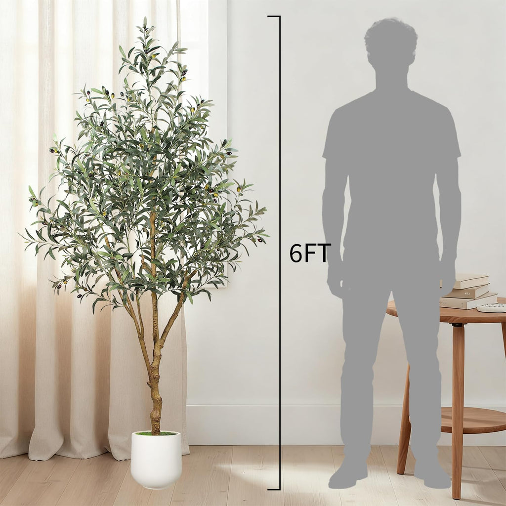 6ft olive trees artificial indoor - realistic artificial, package contents
