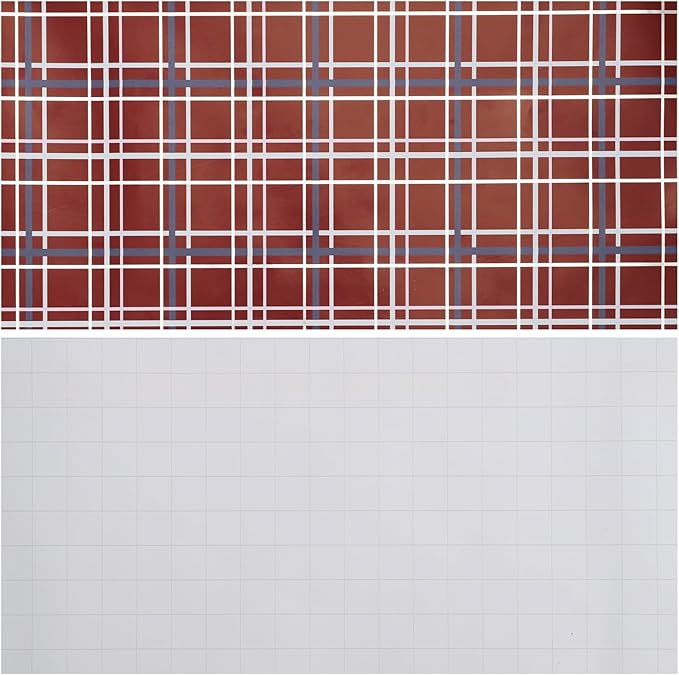 LeZakaa Christmas Red Wrapping Paper Roll, Buffalo Plaid Red for Christmas Winter Holiday Family Gathering, Grid Backing, 17 inches x 32.8 Feet, Mini Roll