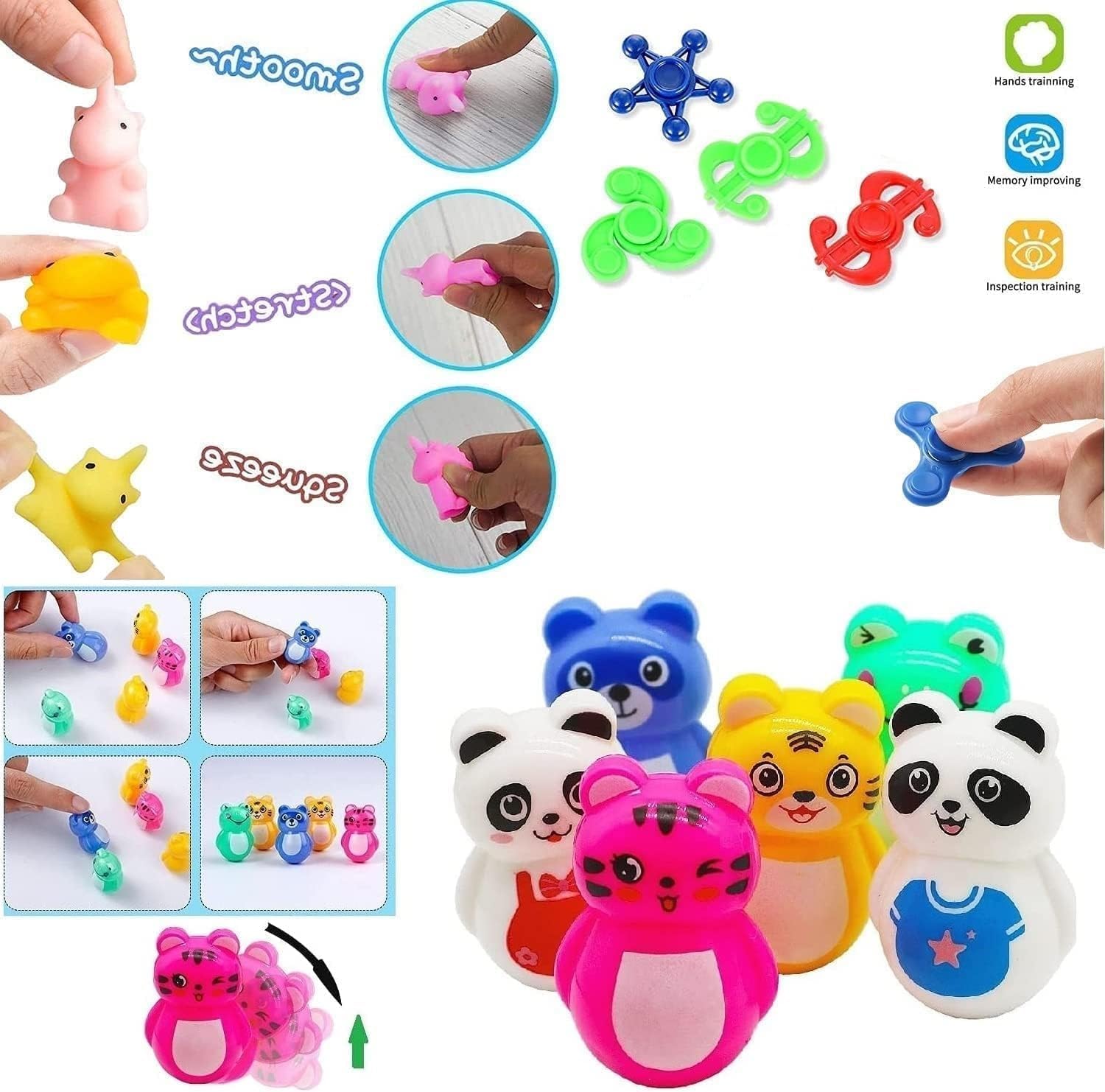 Mivanlin 117 Pcs Party Favors for Kids 4-8 8-12, Pop Fidget Toys, Treasure Box Toys for Classroom Prizes, Pinata Filler Goodie Bag Stuffers, Treasure Chest, Prize Box Toys for Boys Girls