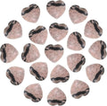 PATIKIL 20 Pcs Natural Heart Shaped Crystal Stone, 0.6 Inch Mini Polished Love Gemstone Crystal, Pocket Rock Engraved Worry Stones for Women Gifts Meditation, Pink Black