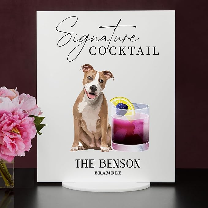 Pet Signature Drink Wedding Signs