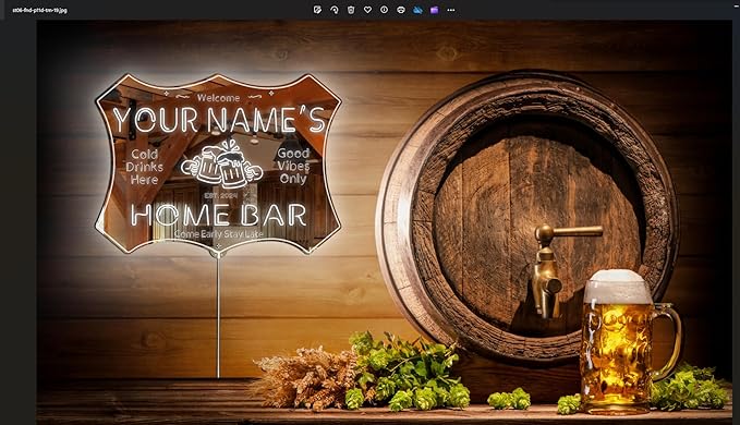 ADVPRO Personalized Your Name Home Bar RGB Dynamic Glam LED Sign - Cut-to-Edge Shape - Smart 3D Decoration - Multicolor Signage st06s86-fnd-p11d-tm-c