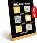 Personalized Custom Metal QR Code Sign Venmo Cashapp Scan to Pay with Stand Instagram Facebook Social Media QR Signs Bar Code QR Plaque Print for Business Salon Beauty Store Restaurant Wifi Sign (S3)