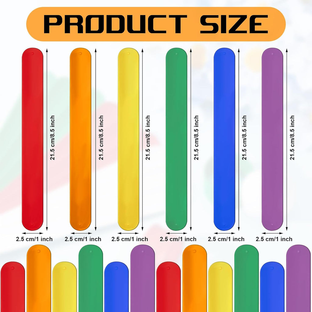 Charniol 12 Pieces Wrapping Paper Roll Holder Holiday Flip Wraps Silicone Covered Metal Strips Flip 1 x 9 Inch Stabilizer Slap Band for Poster Gift Paper Vinyl Storage Organize (Rainbow Color)