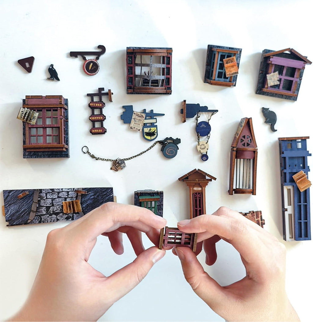 book nook magic night alley diy miniature house, main product view