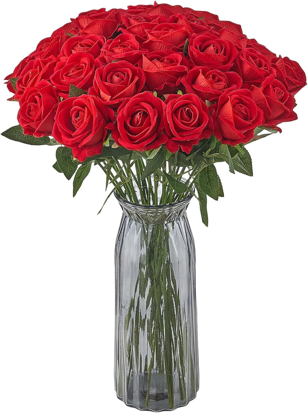 vevor artificial flowers, 500 pcs real looking red, view 12
