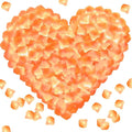 1000 Pieces Artificial Silk Rose Petals Flower Decoration Wedding Party (Yellow Gradient)