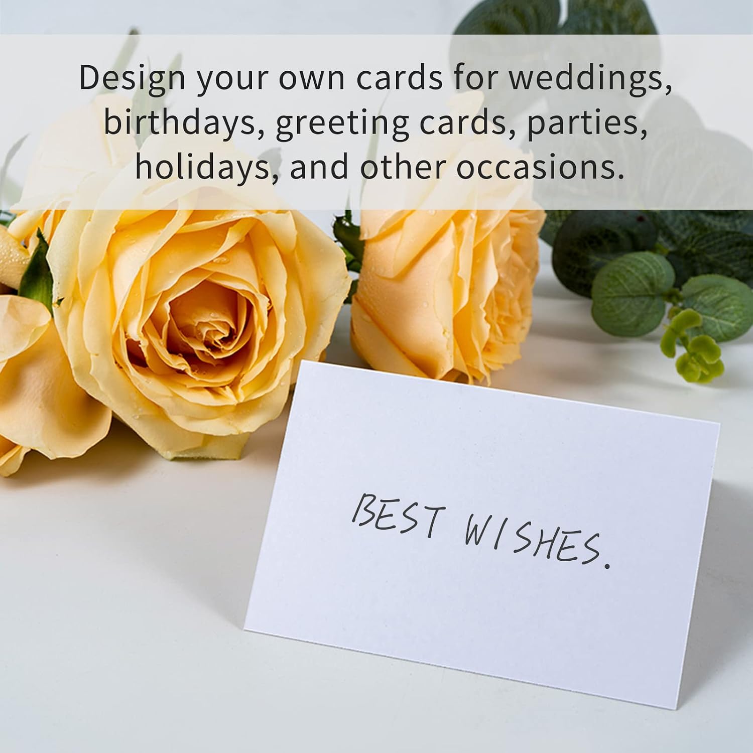 Place Cards for Table Setting, 50 Pcs Blank Tent Cards - 3.7x2.48 In | White Table Name Cards Food Labels for Party Buffet, Wedding, Dinner, Premium 300 gsm Thick Paper