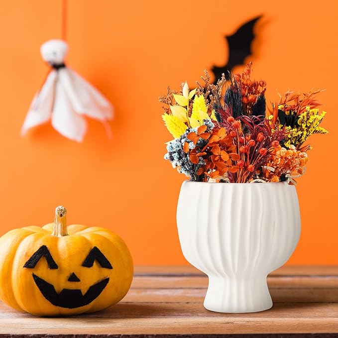 10/12/24/36 Pack Mini Dried Flowers for Vase Wedding Various Mini Bouquet Dried Small Wildflowers Natural Flowers Bulk for Crafts DIY Decor (12, Halloween Color2)