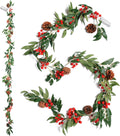 6ft pre-lit christmas garland with lights - artificial, main product view