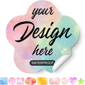 Custom Stickers - Personalized Labels, Customized Stickers with Any Design Image Logo Text, 100 Labels (Flower, 4.5"x4.5")