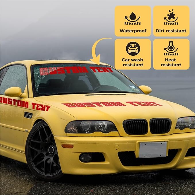 Custom Decals for Cars - Personalized Vinyl Lettering Decal - Custom Vinyl Lettering for Car - Waterproof Personalized Decal Stickers - Car Lettering