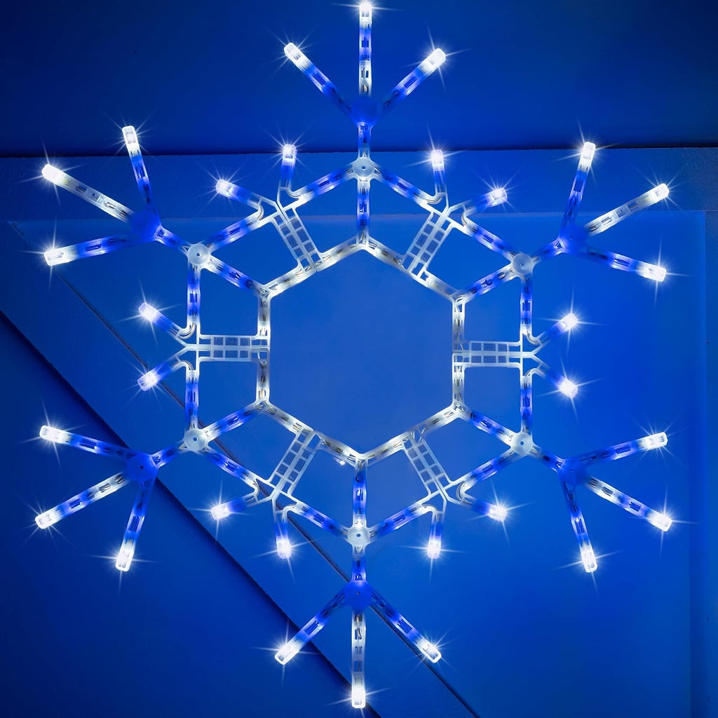 kringle traditions christmas snowflake lights outdoor, 105 led, main product view