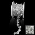 3 yards rhinestone trim chain with 100pcs sew, main product view