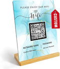 Personalized Custom Metal QR Code Sign Venmo Cashapp Scan to Pay with Stand Instagram Facebook Social Media QR Signs Bar Code QR Plaque Print for Business Salon Beauty Store Restaurant Wifi Sign (W4)